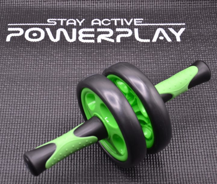 Колесо для преса подвійне PowerPlay 4327 Dual-Core Ab Wheel Чорно-зелене - Зображення 5