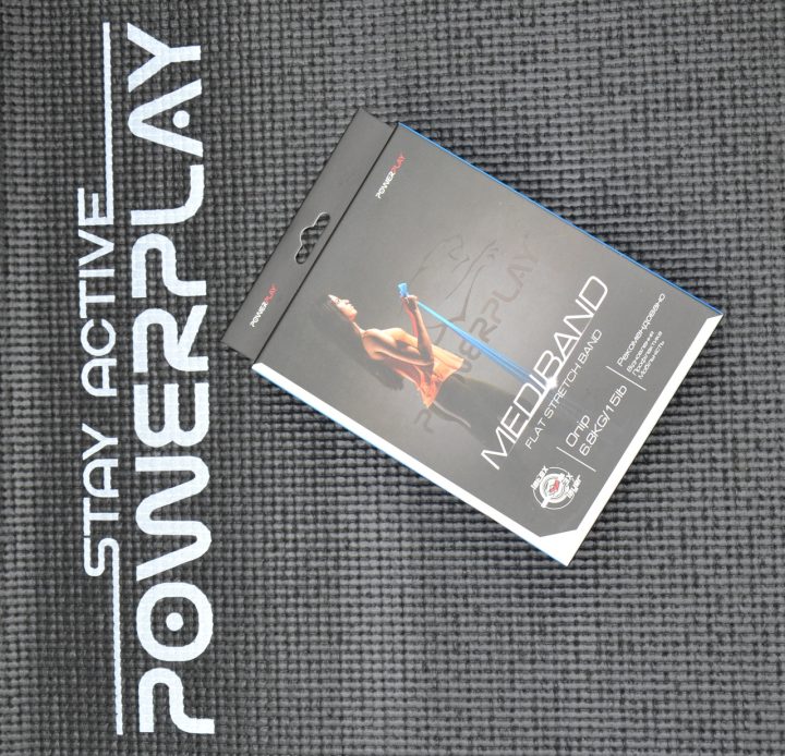 Стрічка-еспандер для фітнесу та реабілітації PowerPlay 4112 0.4мм MediBand Light Синя (6.8 кг) - Зображення 10