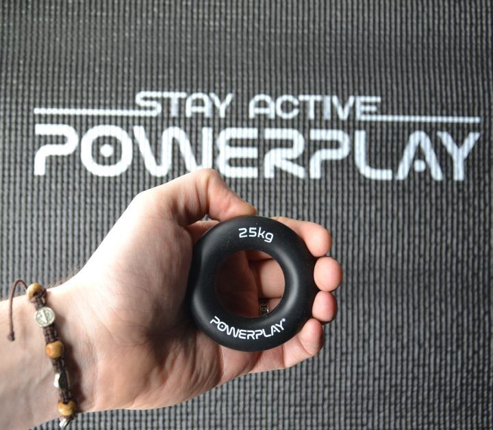 Еспандер кистьовий силіконовий PowerPlay PP-4324 Hand Grip Ring Hard 25 кг. Чорний - Зображення 9