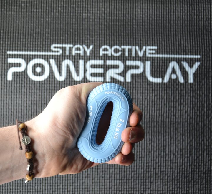 Еспандер кистьовий силіконовий PowerPlay PP-4330 Hand Grip Loops Light 13.5-18 кг. Блакитний - Зображення 7