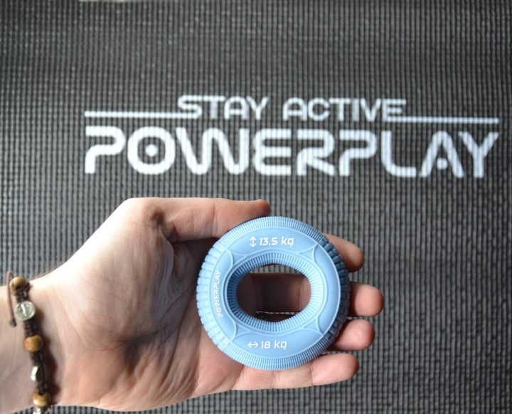 Еспандер кистьовий силіконовий PowerPlay PP-4330 Hand Grip Loops Light 13.5-18 кг. Блакитний - Зображення 6