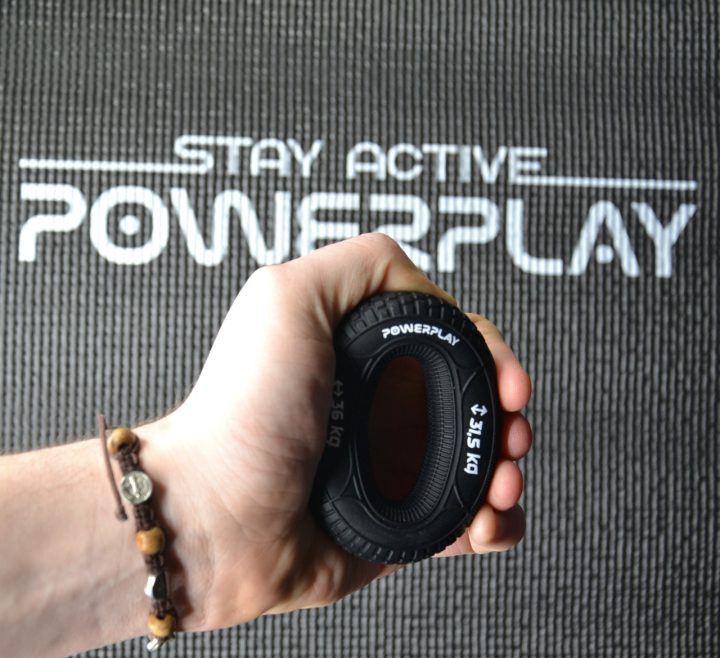 Еспандер кистьовий силіконовий PowerPlay PP-4330 Hand Grip Loops Hard 31.5-36 кг. Чорний - Зображення 7