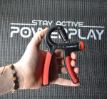 Еспандер кистьовий PowerPlay PP-4323 з регульованим навантаженням 10-40 кг. Strength Grip Чорно-червоний - Зображення 8