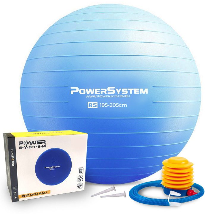 М'яч для фітнесу (фітбол) Power System PS-4018 Ø85 cm PRO Gymball Blue - Зображення 1