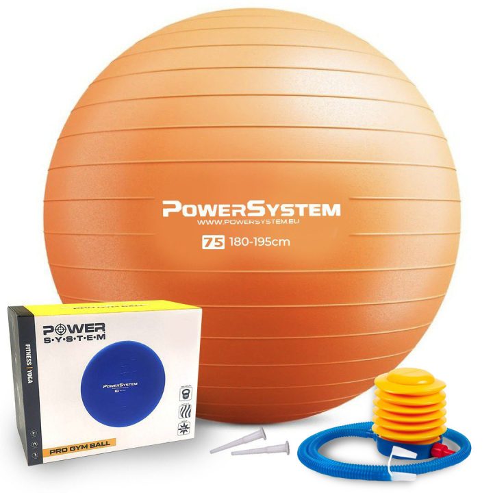 М'яч для фітнесу (фітбол) Power System PS-4013 Ø75 cm PRO Gymball Orange - Зображення 1