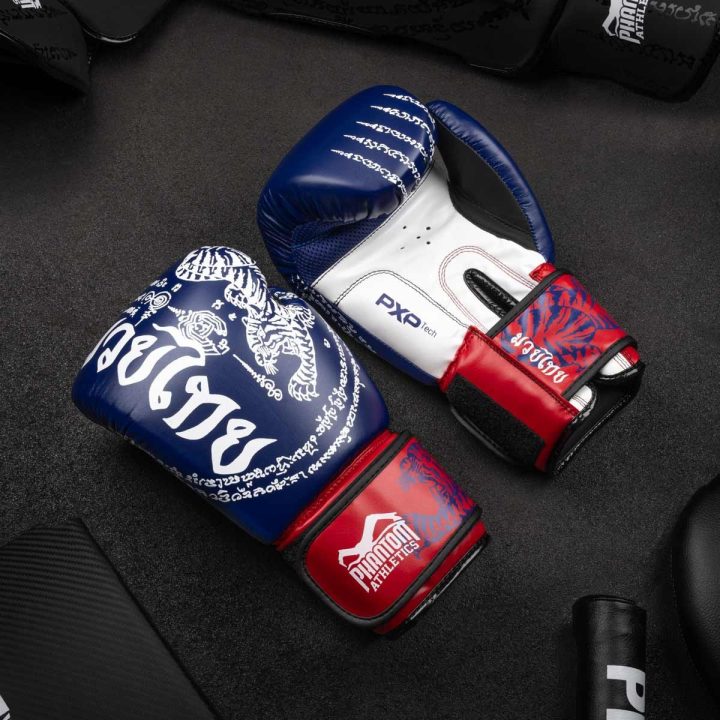 Боксерські рукавиці Phantom Muay Thai Blue 10 унцій (бинти в подарунок) - Зображення 10