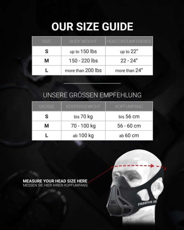 Маска для тренування дихання Phantom Training Mask Carbon L - Зображення 10