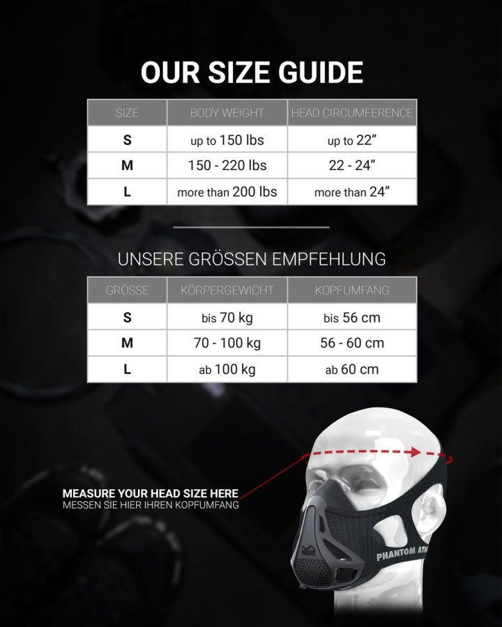 Маска для тренування дихання Phantom Training Mask Black S - Зображення 10