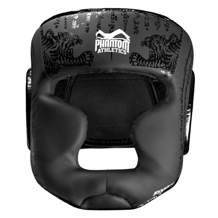 Боксерський шолом Phantom Muay Thai Full Face Black (капа в подарунок) - Зображення 4