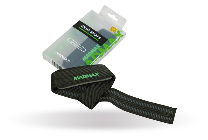 Лямки для тяги MadMax MFA-269 Non slide & slip wrist straps Black - Зображення 2