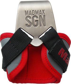 Гаки для тяги на зап'ястя MadMax MFA-330 Lat Hooks Antic silver/Grey/Red - Зображення 2