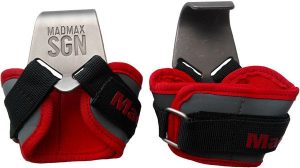 Гаки для тяги на зап'ястя MadMax MFA-330 Lat Hooks Antic silver/Grey/Red - Зображення 4