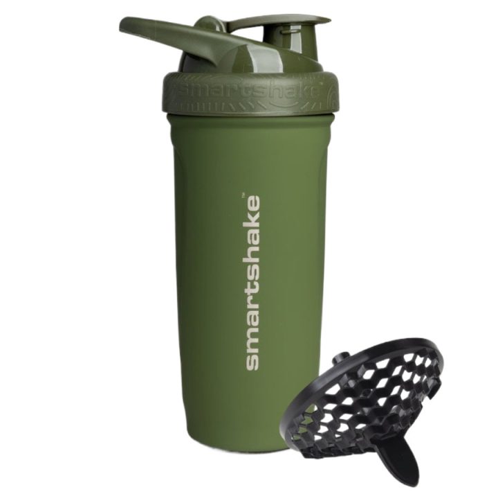 Шейкер спортивний SmartShake металевий Reforce Stainless Steel 30oz/900ml Army Green - Зображення 2
