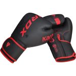 Боксерські рукавиці RDX F6 Kara Matte Red 10 унцій (капа в комплекті) - Зображення 5