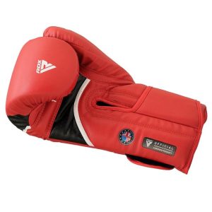 Боксерські рукавиці RDX AURA PLUS T-17 Red/Black 10 унцій (капа в комплекті) - Зображення 4