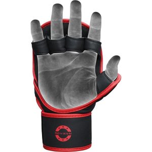 Рукавиці для ММА (Греплінгові рукавички) RDX F6 KARA Matte Red Plus S/M (капа у комплекті) - Зображення 4