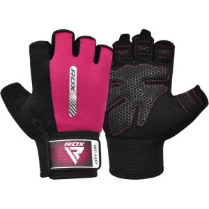 Рукавички для фітнесу RDX W1 Half Pink S - Зображення 5