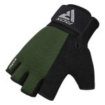 Рукавички для фітнесу RDX W1 Half Army Green Plus L - Зображення 4