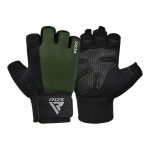 Рукавички для фітнесу RDX W1 Half Army Green Plus L - Зображення 5