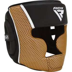 Боксерський шолом RDX AURA PLUS T-17 Black Golden S (капа у комплекті) - Зображення 3