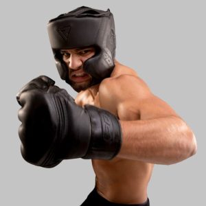 Боксерський шолом RDX T15 Noir Cheek Protector Matte Black  M (капа у комплекті) - Зображення 7