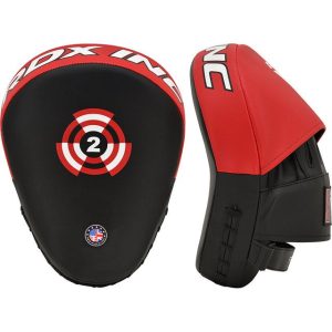 Лапи боксерські RDX T1 Curved Red/Black - Зображення 3