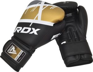 Боксерські рукавиці RDX F7 Ego Black Golden 10 унцій (капа в комплекті) - Зображення 4