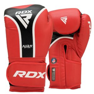 Боксерські рукавиці RDX AURA PLUS T-17 Red/Black 10 унцій (капа в комплекті) - Зображення 3