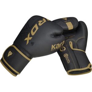 Боксерські рукавиці RDX F6 Kara Matte Golden 12 унцій (капа в комплекті) - Зображення 5