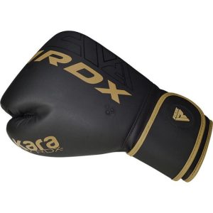 Боксерські рукавиці RDX F6 Kara Matte Golden 12 унцій (капа в комплекті) - Зображення 6