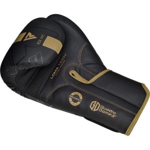 Боксерські рукавиці RDX F6 Kara Matte Golden 12 унцій (капа в комплекті) - Зображення 7