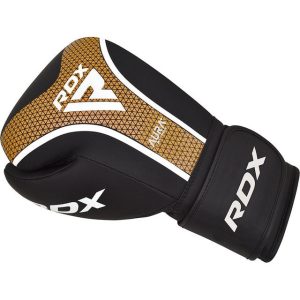 Боксерські рукавиці RDX AURA PLUS T-17 Black Golden 12 унцій (капа в комплекті) - Зображення 4