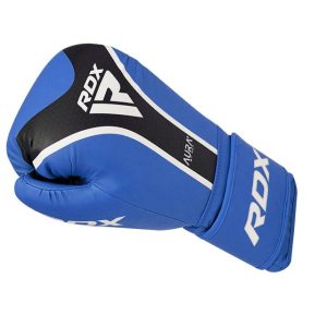 Боксерські рукавиці RDX AURA PLUS T-17 Blue/Black 14 унцій (капа в комплекті) - Зображення 4