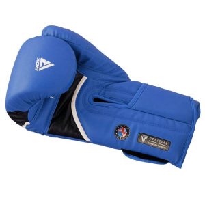 Боксерські рукавиці RDX AURA PLUS T-17 Blue/Black 14 унцій (капа в комплекті) - Зображення 6