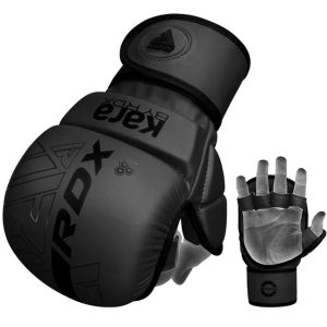 Рукавиці для ММА (Греплінгові рукавички) RDX F6 KARA Matte Black Plus L/XL (капа у комплекті) - Зображення 3