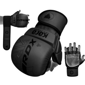 Рукавиці для ММА (Греплінгові рукавички) RDX F6 KARA Matte Black Plus L/XL (капа у комплекті) - Зображення 6