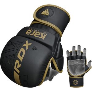 Рукавиці для ММА (Греплінгові рукавички) RDX F6 KARA Matte Golden Plus L/XL (капа у комплекті) - Зображення 3
