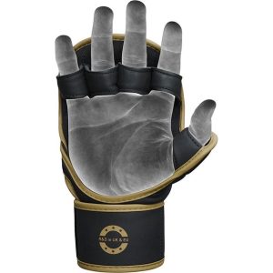 Рукавиці для ММА (Греплінгові рукавички) RDX F6 KARA Matte Golden Plus L/XL (капа у комплекті) - Зображення 4