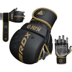 Рукавиці для ММА (Греплінгові рукавички) RDX F6 KARA Matte Golden Plus L/XL (капа у комплекті) - Зображення 5