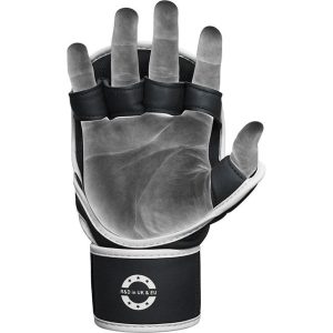 Рукавиці для ММА (Греплінгові рукавички) RDX F6 KARA Matte White Plus L/XL (капа у комплекті) - Зображення 5