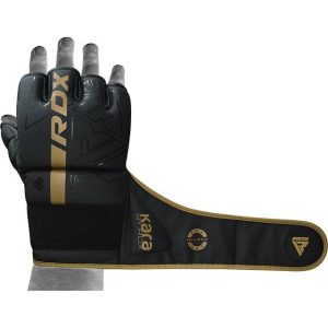 Рукавиці для ММА RDX F6 KARA Matte Golden L (капа у комплекті) - Зображення 4