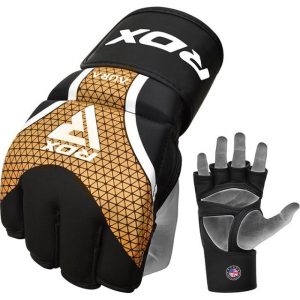 Рукавиці для ММА RDX AURA PLUS T-17 Black Golden L (капа у комплекті) - Зображення 3