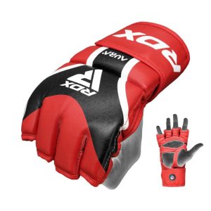 Рукавиці для ММА RDX AURA PLUS T-17 Red/Black L (капа у комплекті) - Зображення 7