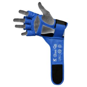 Рукавиці для ММА RDX AURA PLUS T-17 Blue/Black M (капа у комплекті) - Зображення 3