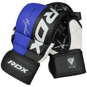 Рукавиці для ММА (Греплінгові рукавички) RDX T6 Plus Rex Blue XL (капа у комплекті) - Зображення 3