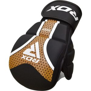 Рукавиці для ММА (Греплінгові рукавички) RDX SHOOTER AURA PLUS T-17 Black Golden L капа у комплекті - Зображення 3