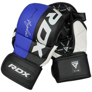Рукавиці для ММА (Греплінгові рукавички) RDX T6 Plus Rex Blue M (капа у комплекті) - Зображення 3