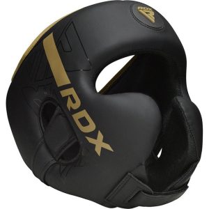 Боксерський шолом RDX F6 KARA Matte Golden XL (капа у комплекті) - Зображення 3