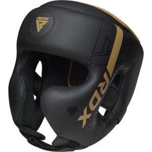 Боксерський шолом RDX F6 KARA Matte Golden XL (капа у комплекті) - Зображення 4
