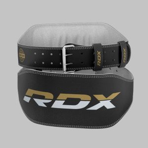Пояс для важкої атлетики RDX 6 шкіряний Black Gold M - Зображення 8